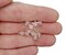 Tiny Rose Quartz Dangles, 10 pcs, 4mm Pink Gemstone Charms, Adorabilities